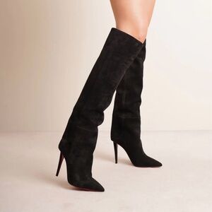 Christian Louboutin Astrilarge Botta 100 black suede size 37 1/2